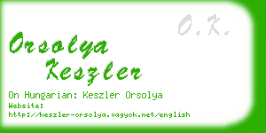 orsolya keszler business card